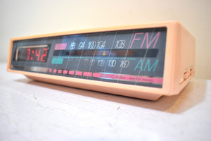 Bluetooth Ready To Go - Go-Go's Pink 1987 Soundesign Model 3620 AM FM Digital Alarm Clock Radio! Excellent Condition!