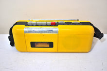 Load image into Gallery viewer, Cab Yellow 80s Street Beat Model CT-72 AM FM Cassette Mini Boombox Radio! Sounds Great Excellent Condition!