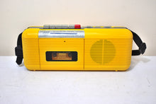 Load image into Gallery viewer, Cab Yellow 80s Street Beat Model CT-72 AM FM Cassette Mini Boombox Radio! Sounds Great Excellent Condition!