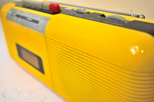 Load image into Gallery viewer, Cab Yellow 80s Street Beat Model CT-72 AM FM Cassette Mini Boombox Radio! Sounds Great Excellent Condition!