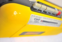 Load image into Gallery viewer, Cab Yellow 80s Street Beat Model CT-72 AM FM Cassette Mini Boombox Radio! Sounds Great Excellent Condition!
