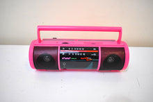 画像をギャラリービューアに読み込む, Bluetooth Ready To Go - Hot Pink 80s Street Beats Model PR4000 AM FM Solid State Transistor Radio! Rare Model Totally Tubular!