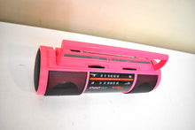画像をギャラリービューアに読み込む, Bluetooth Ready To Go - Hot Pink 80s Street Beats Model PR4000 AM FM Solid State Transistor Radio! Rare Model Totally Tubular!