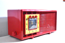 Charger l'image dans la galerie, Cardinal Red 1955 Sylvania Model 5484 Vacuum Tube Radio Sounds Great Excellent Condition!