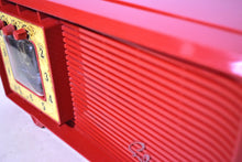 Charger l'image dans la galerie, Cardinal Red 1955 Sylvania Model 5484 Vacuum Tube Radio Sounds Great Excellent Condition!