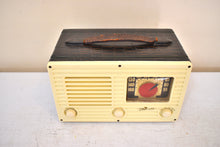 Load image into Gallery viewer, Alligator Wood 1950 Travler Model 5022 AM Portable Vacuum Tube Radio Excellent Condition! Sounds Great!