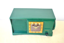 Load image into Gallery viewer, Emerald Green 1954 Travler Model 55C42 Vacuum Tube AM Radio Rare Design and Color! Sounds Great! Excellent Condition!