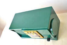 Load image into Gallery viewer, Emerald Green 1954 Travler Model 55C42 Vacuum Tube AM Radio Rare Design and Color! Sounds Great! Excellent Condition!