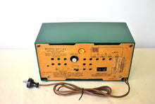 Load image into Gallery viewer, Emerald Green 1954 Travler Model 55C42 Vacuum Tube AM Radio Rare Design and Color! Sounds Great! Excellent Condition!