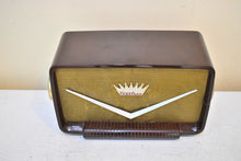 Load image into Gallery viewer, Cadillac Brown Swirl 1955 Truetone Model D-2586 Vacuum Tube AM Radio Unique and Rare Rockabilly Looking Design! Sounds Great!