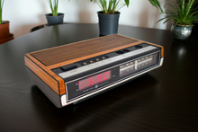 Load image into Gallery viewer, Wood Grain 1980s General Electric Model 7-4630C AM FM Digital Alarm Clock Radio! Excellent Condition!