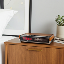 Load image into Gallery viewer, Wood Grain 1980s General Electric Model 7-4630C AM FM Digital Alarm Clock Radio! Excellent Condition!