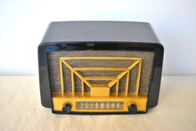 画像をギャラリービューアに読み込む, Deco Black and Gold Beauty 1950 Westinghouse Model H321T5 Vacuum Tube AM Radio Sounds Great Excellent Plus Condition!