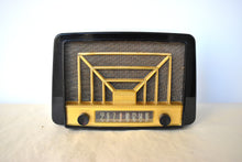 画像をギャラリービューアに読み込む, Deco Black and Gold Beauty 1950 Westinghouse Model H321T5 Vacuum Tube AM Radio Sounds Great Excellent Plus Condition!