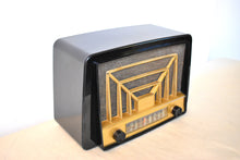 画像をギャラリービューアに読み込む, Deco Black and Gold Beauty 1950 Westinghouse Model H321T5 Vacuum Tube AM Radio Sounds Great Excellent Plus Condition!