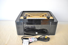 画像をギャラリービューアに読み込む, Deco Black and Gold Beauty 1950 Westinghouse Model H321T5 Vacuum Tube AM Radio Sounds Great Excellent Plus Condition!