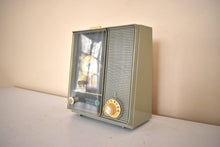 Load image into Gallery viewer, Aspen Green 1968 Westinghouse Model RLA-1111A Solid State Transistor AM Clock Radio Excellent Condition and Great Sounding!