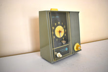 Load image into Gallery viewer, Aspen Green 1968 Westinghouse Model RLA-1111A Solid State Transistor AM Clock Radio Excellent Condition and Great Sounding!