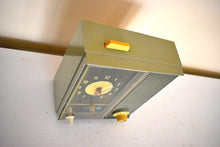 Load image into Gallery viewer, Aspen Green 1968 Westinghouse Model RLA-1111A Solid State Transistor AM Clock Radio Excellent Condition and Great Sounding!