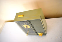Load image into Gallery viewer, Aspen Green 1968 Westinghouse Model RLA-1111A Solid State Transistor AM Clock Radio Excellent Condition and Great Sounding!