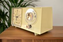 画像をギャラリービューアに読み込む, Beige Ivory Vintage 1964 General Electric Model C-403B AM Vacuum Tube Clock Radio Sounds Great! (Copy)