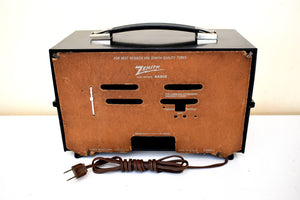 Harley Black 1954 Zenith Model R615Y AM Vacuum Tube Radio Mint Condition! Loud As A FatBoy!