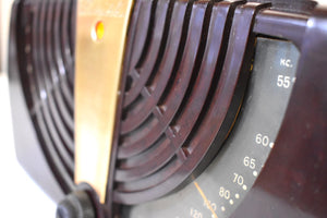 Marble Brown 1946 Zenith Consoltone Model 6D015 Vacuum Tube AM Radio Excellent Condition Great Sounding! Eames Designed!