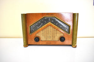 Green Wood 1946 Zenith Model 6D029G Consoltone 真空管 AM ラジオ 素晴らしい状態です!レアカラー！