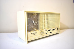 Bluetooth Ready To Go - Linen Ivory 1965 Zenith Model A-402W AM FM Solid State Transistor Radio Sounds Great!