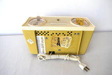画像をギャラリービューアに読み込む, サンダルウッド タン アンド ホワイト 1960 ゼニス モデル C519L 'The Nocturne' AM 真空管ラジオ 見た目も素晴らしく、音も素晴らしい！
