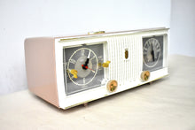 Load image into Gallery viewer, Sandalwood Tan and White 1960 Zenith Model C519L 'The Nocturne' AM Vacuum Tube Radio Looks Great Sounds Marvelous!