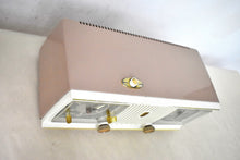 Load image into Gallery viewer, Sandalwood Tan and White 1960 Zenith Model C519L 'The Nocturne' AM Vacuum Tube Radio Looks Great Sounds Marvelous!