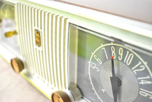 Load image into Gallery viewer, Sandalwood Tan and White 1960 Zenith Model C519L 'The Nocturne' AM Vacuum Tube Radio Looks Great Sounds Marvelous!