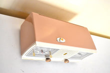 Load image into Gallery viewer, Sandalwood Tan and White 1960 Zenith Model C519L 'The Nocturne' AM Vacuum Tube Radio Looks Great Sounds Marvelous!