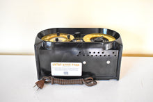 Load image into Gallery viewer, Mamba Black Owl Eyes Bakelite 1950 Zenith Model G516 AM Vacuum Tube Radio Excellent Condition! Great Sounding!