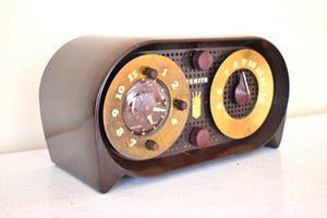 First Generation Owl Eyes Bakelite 1951 Zenith Model G516 AM Vacuum Tube Radio Excellent Condition! Great Sounding!