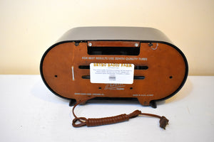 Kona Brown Racetrack Bakelite 1951 Zenith Consol-Tone Model H511 Vacuum Tube Radio Sounds Great! Excellent Plus Condition!