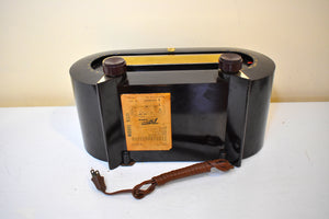Kona Brown Racetrack Bakelite 1951 Zenith Consol-Tone Model H511 Vacuum Tube Radio Sounds Great! Excellent Plus Condition!
