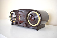 画像をギャラリービューアに読み込む, Espresso Brown 1952 Zenith Owl Eyes Model J616 AM Vacuum Tube Radio Great Sounding! Excellent Condition!