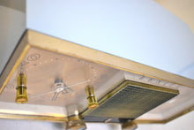 Load image into Gallery viewer, Sandman Blue 1964 Zenith Model L-516B AM Vacuum Tube Alarm Clock Radio Excellent Condition Sounds Terrific! Rare Color Combo!