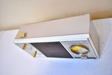 Load image into Gallery viewer, Wood Grain Beige 1967 Zenith Model H-519 Vacuum Tube AM Clock Radio Excellent Condition and Great Sounding!