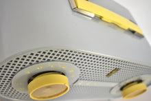 Load image into Gallery viewer, Gull Gray 1955 Zenith Model R-510R Vacuum Tube AM Radio Oval Owl Eyes! Amazing Reception!