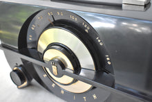 Load image into Gallery viewer, Harley Black 1955 Zenith Model R-615Y Vacuum Tube AM Clock Radio Black Beauty Sounds Fantastic!