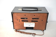Load image into Gallery viewer, Harley Black 1955 Zenith Model R-615Y Vacuum Tube AM Clock Radio Black Beauty Sounds Fantastic!