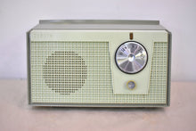 Load image into Gallery viewer, Avocado Green 1961 Zenith Model F510F Vacuum Tube Radio! Sounds Great and Looks Great!