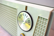 Load image into Gallery viewer, Avocado Green 1961 Zenith Model F510F Vacuum Tube Radio! Sounds Great and Looks Great!