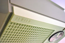 Load image into Gallery viewer, Avocado Green 1961 Zenith Model F510F Vacuum Tube Radio! Sounds Great and Looks Great!