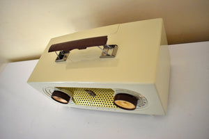 Pearl Ivory 1955 Zenith "Broadway" Model R511W AM Tube Radio Sounds Great Looks Like a Star!