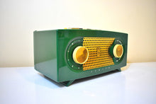 Load image into Gallery viewer, Candy Apple Green 1955 Zenith Model R512F The Broadway Push Button Vacuum Tube AM Radio Excellent Condition &amp; Sounds Great!