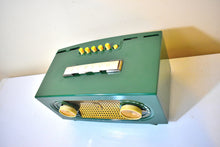 Load image into Gallery viewer, Candy Apple Green 1955 Zenith Model R512F The Broadway Push Button Vacuum Tube AM Radio Excellent Condition &amp; Sounds Great!